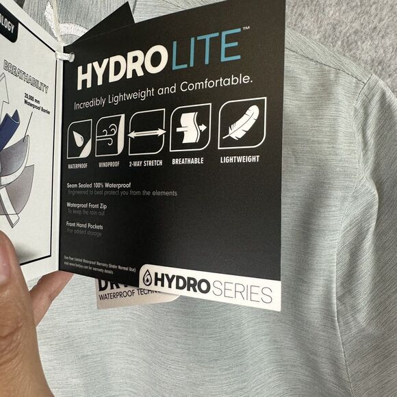 FootJoy HYDRO LITE X Full Zip Jacket Heathe Grey Rain Women's Size‎ L #28330 X67 - Picture 14 of 16